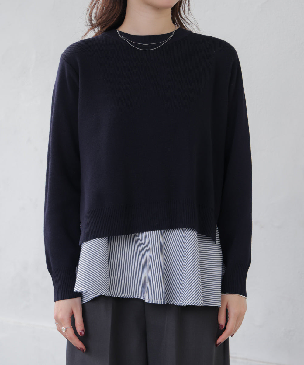 ニットセットレイヤードプルオーバー