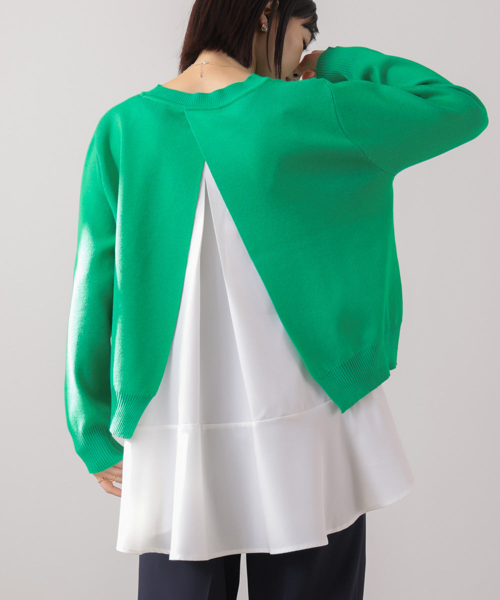 ニットセットレイヤードプルオーバー