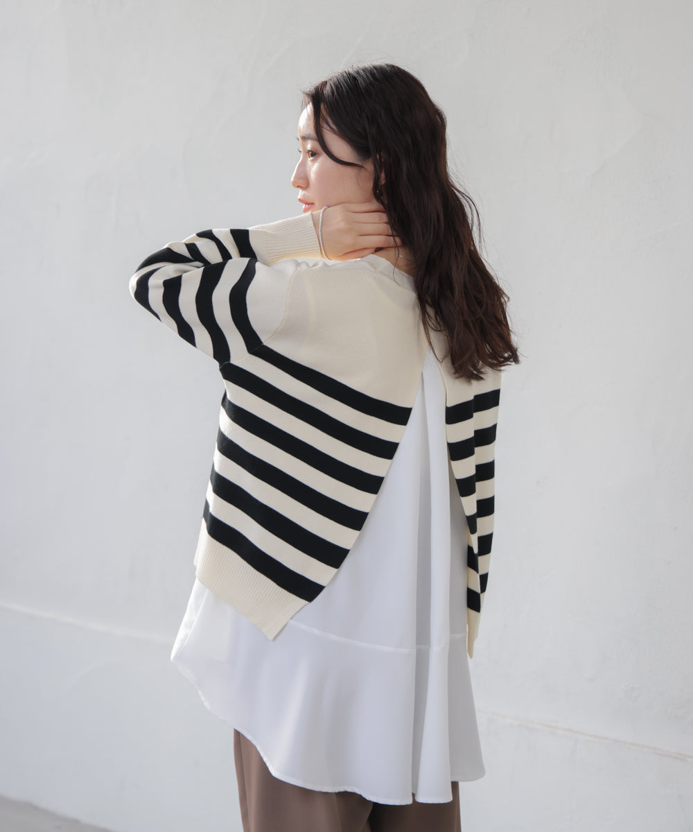 ニットセットレイヤードプルオーバー