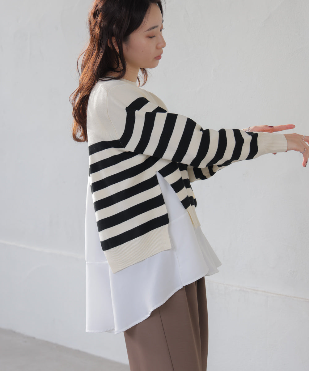 ニットセットレイヤードプルオーバー