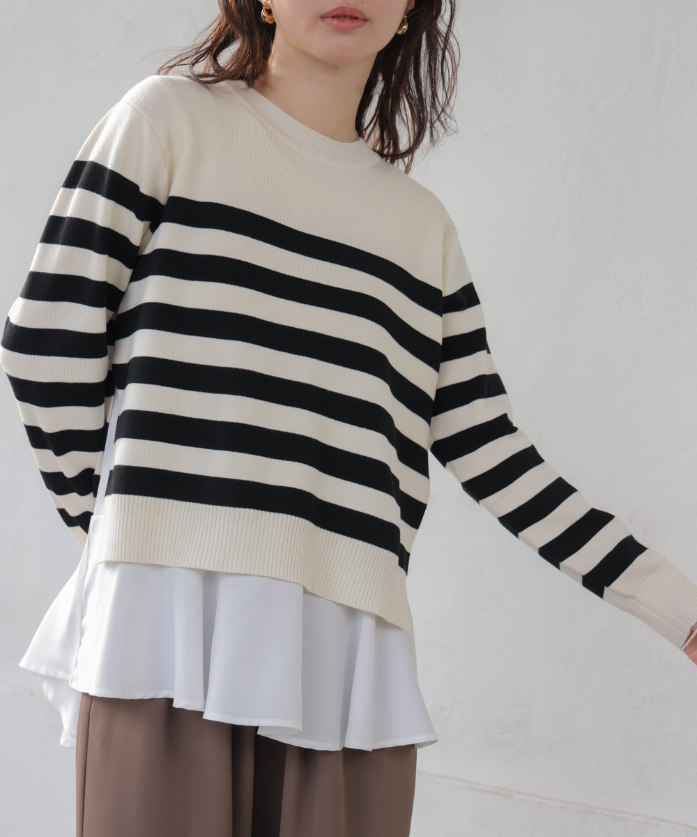 ニットセットレイヤードプルオーバー