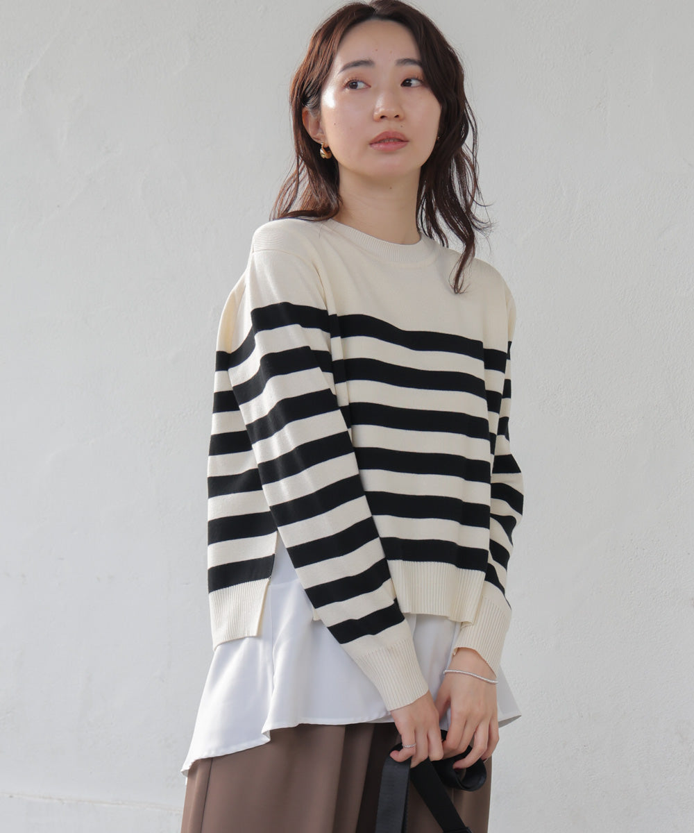 ニットセットレイヤードプルオーバー