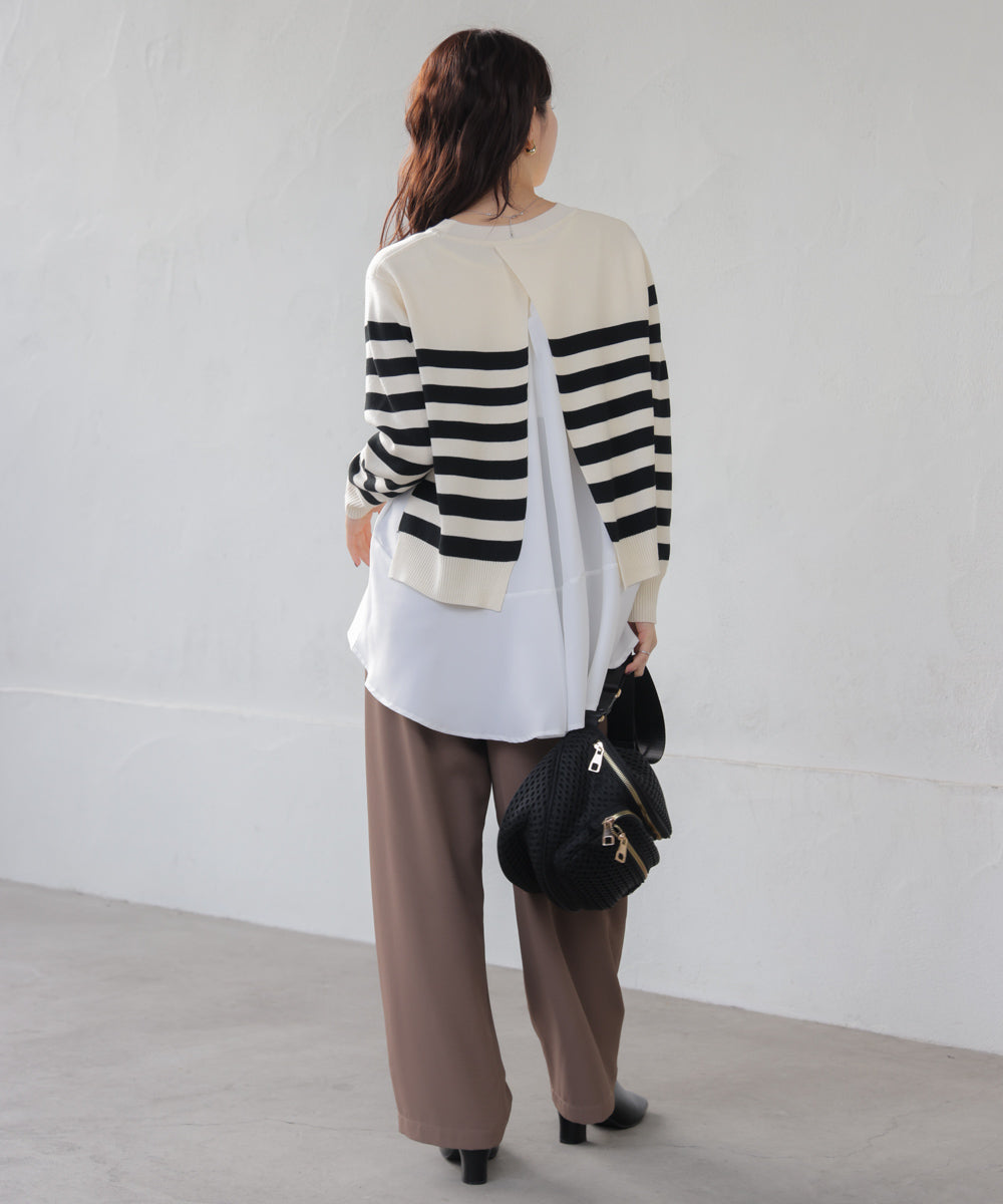 ニットセットレイヤードプルオーバー