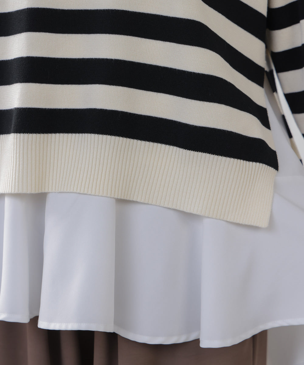 ニットセットレイヤードプルオーバー