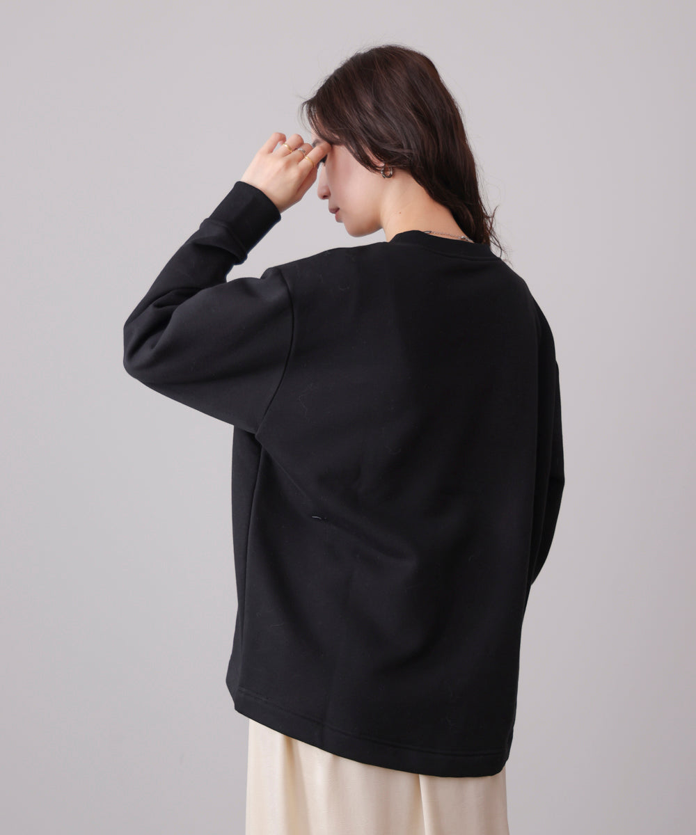 裏起毛レースラインプルオーバー