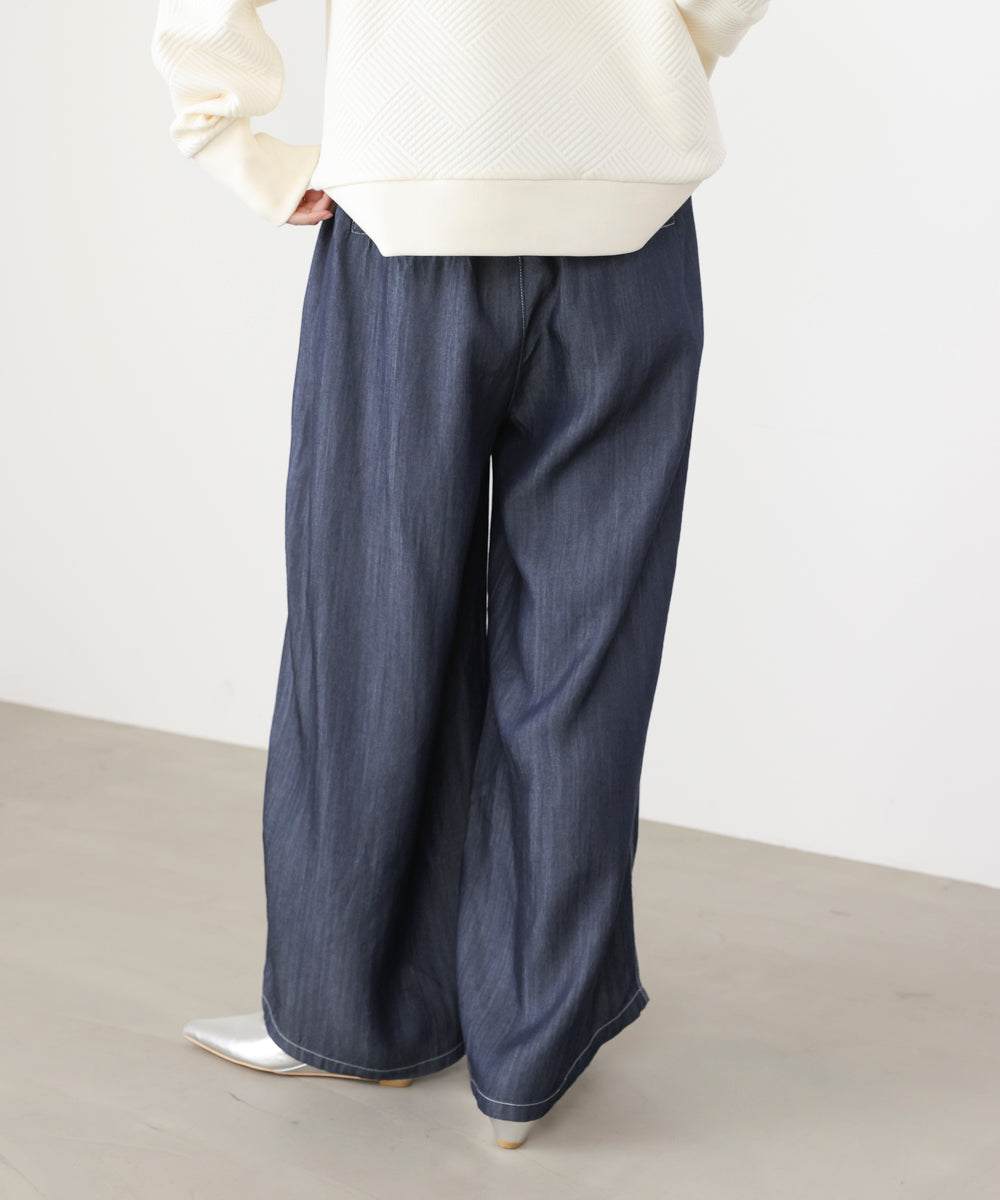 リラックシーデニムワイドパンツ