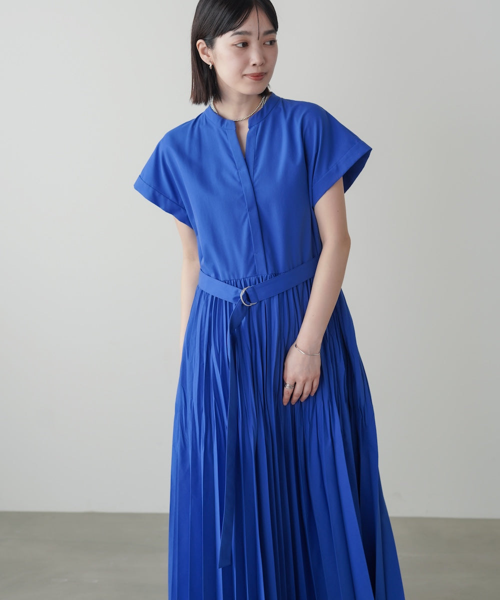 プリーツAラインワンピース
