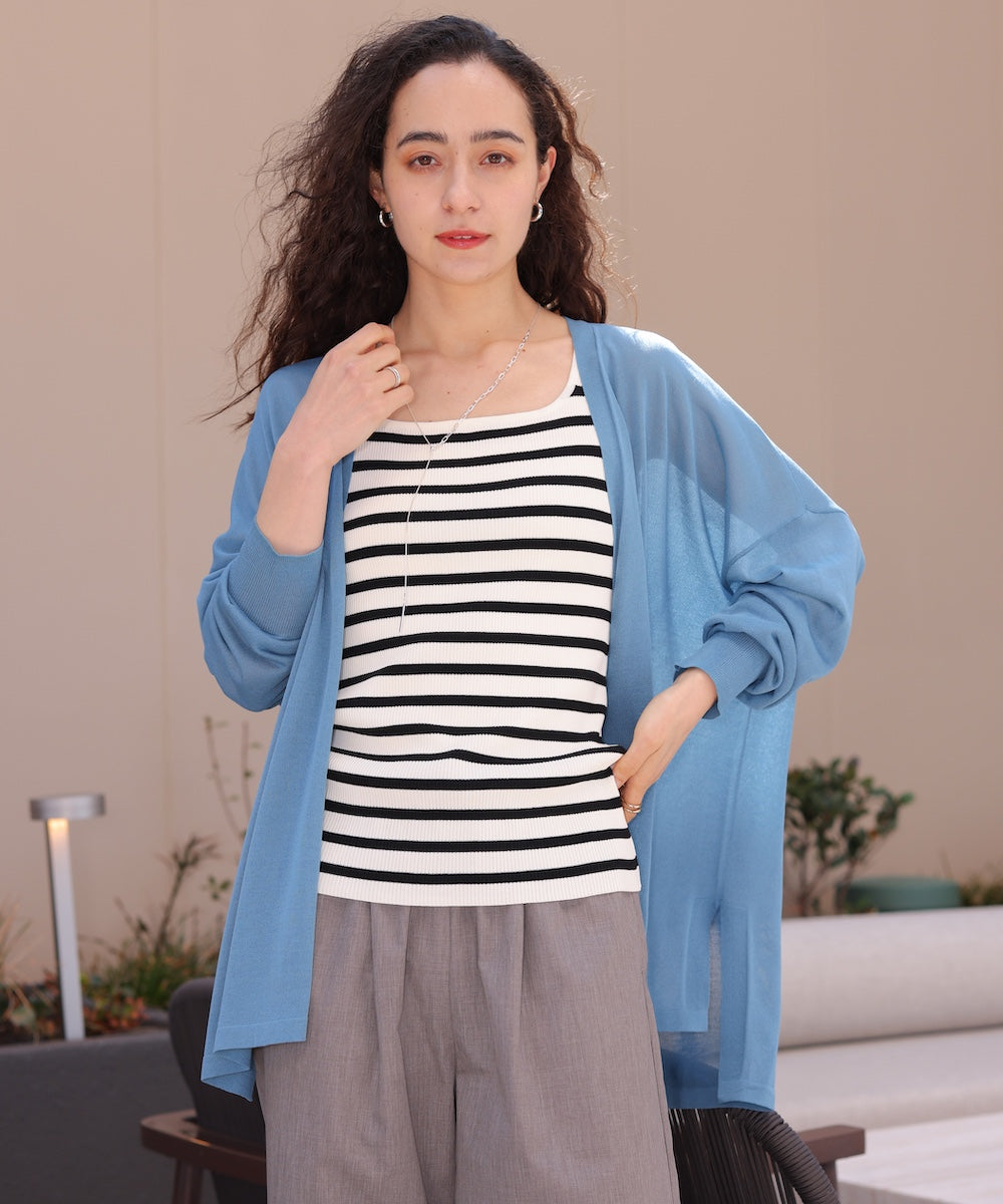 UVサラサラミドル丈カーディガン