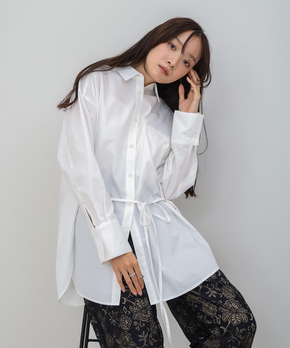 ロングシャツブラウス