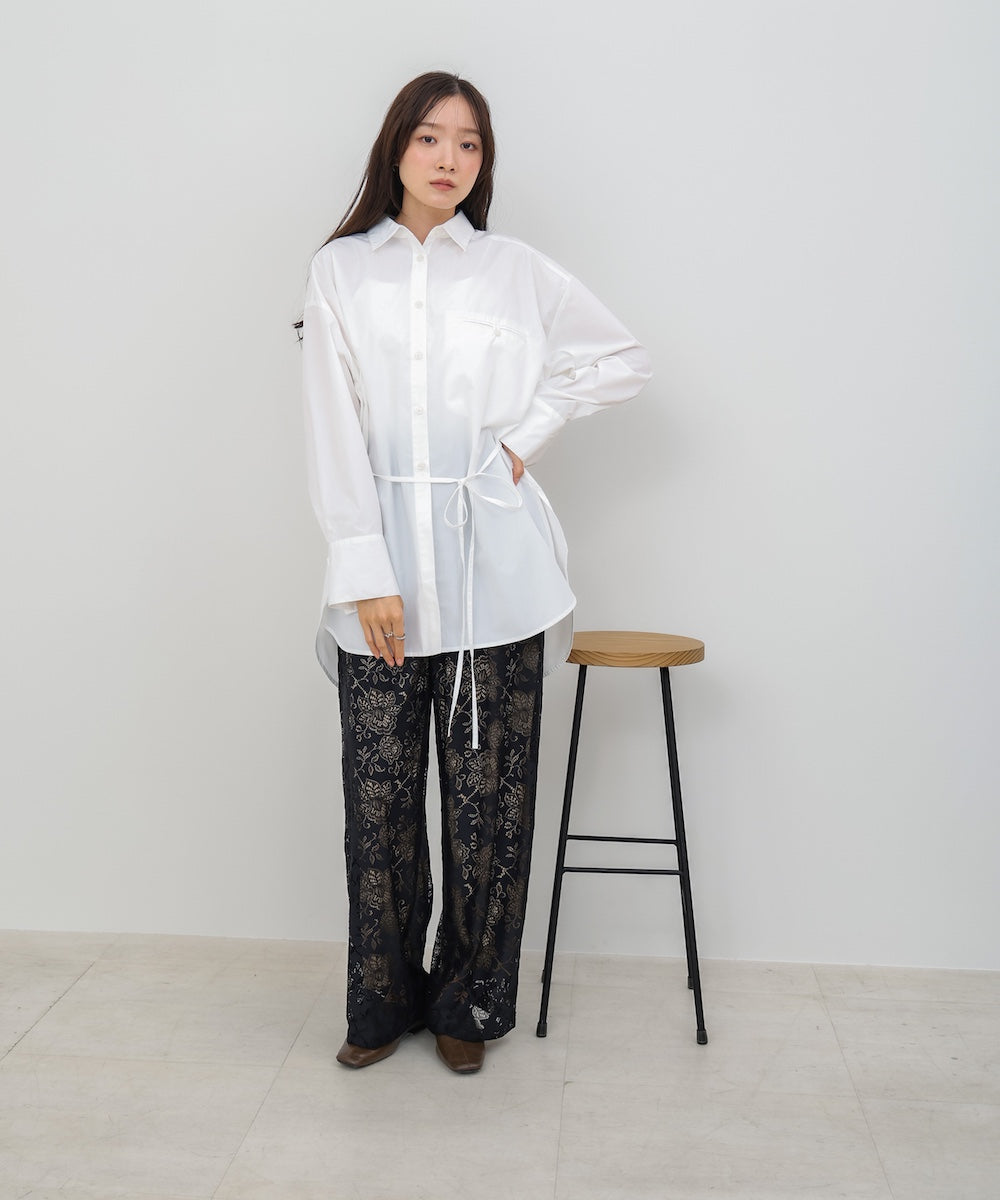 ロングシャツブラウス