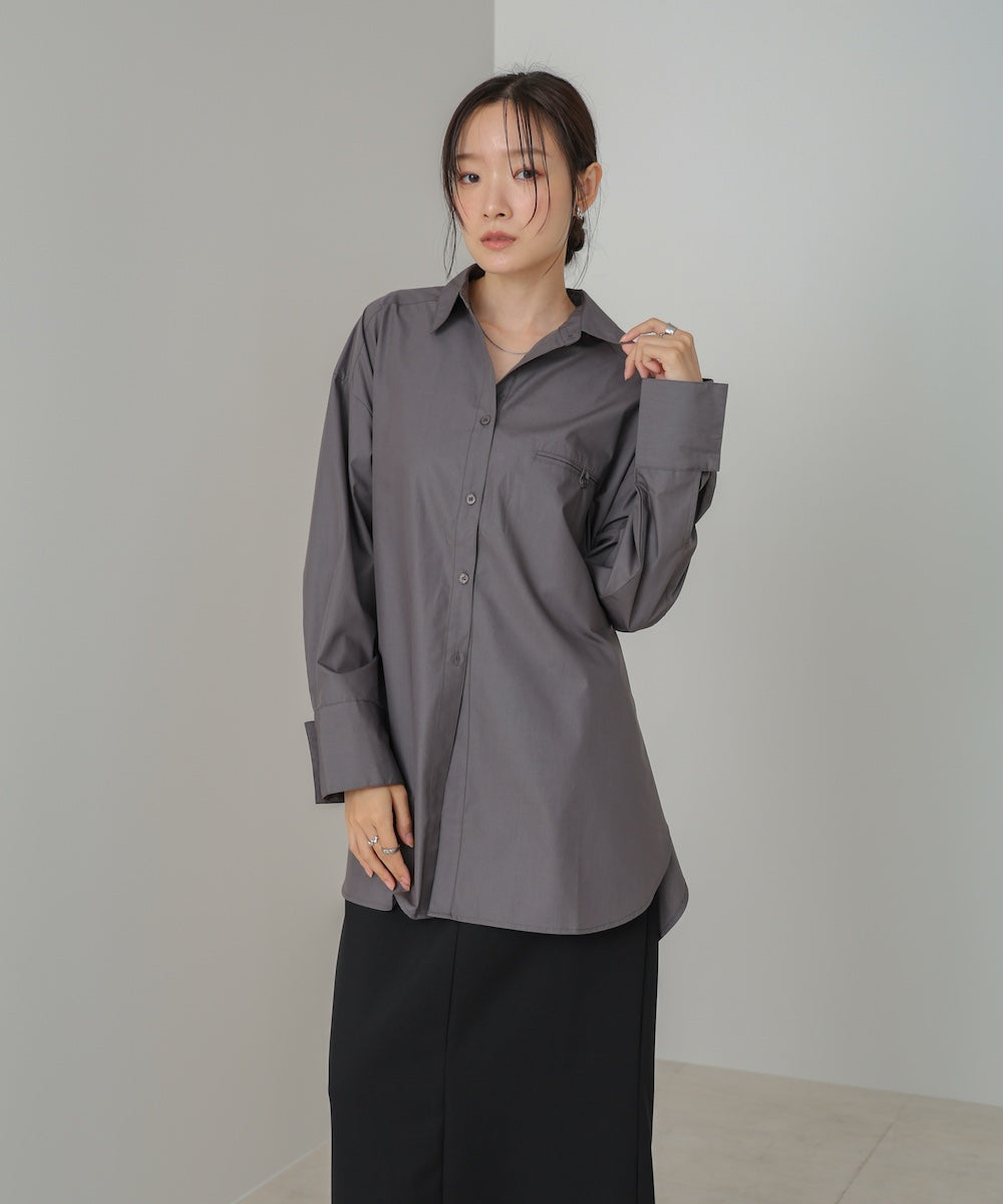 ロングシャツブラウス