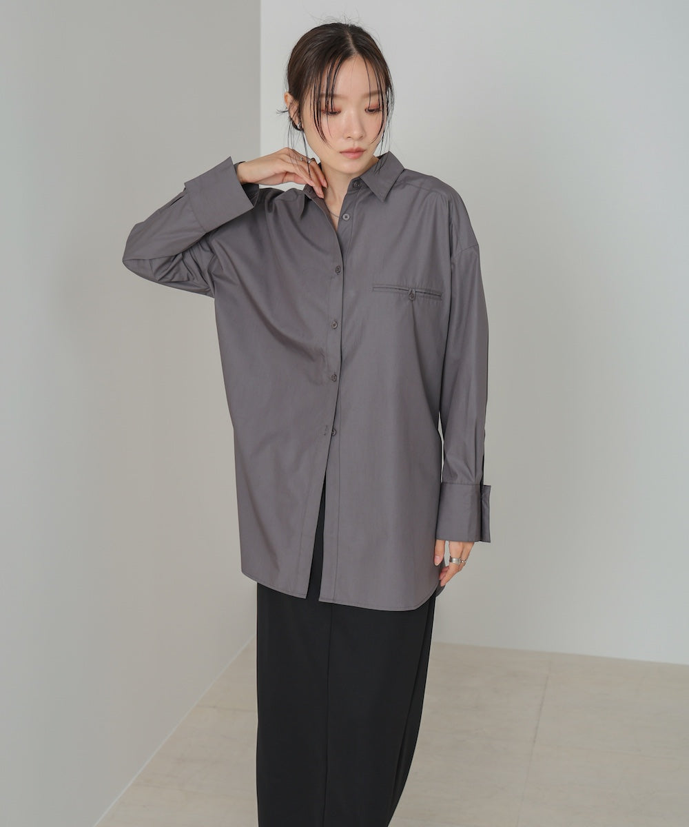 ロングシャツブラウス