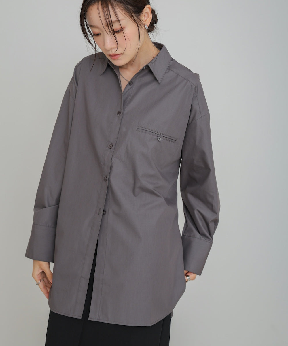 ロングシャツブラウス