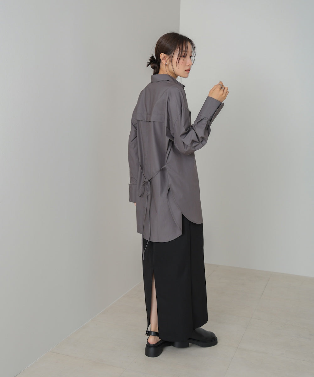 ロングシャツブラウス