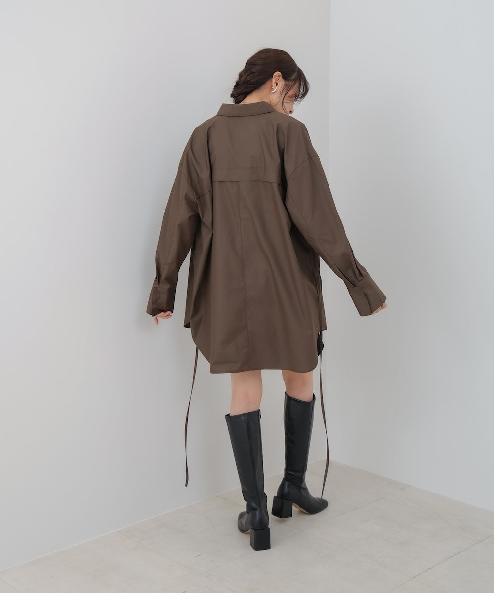 ロングシャツブラウス