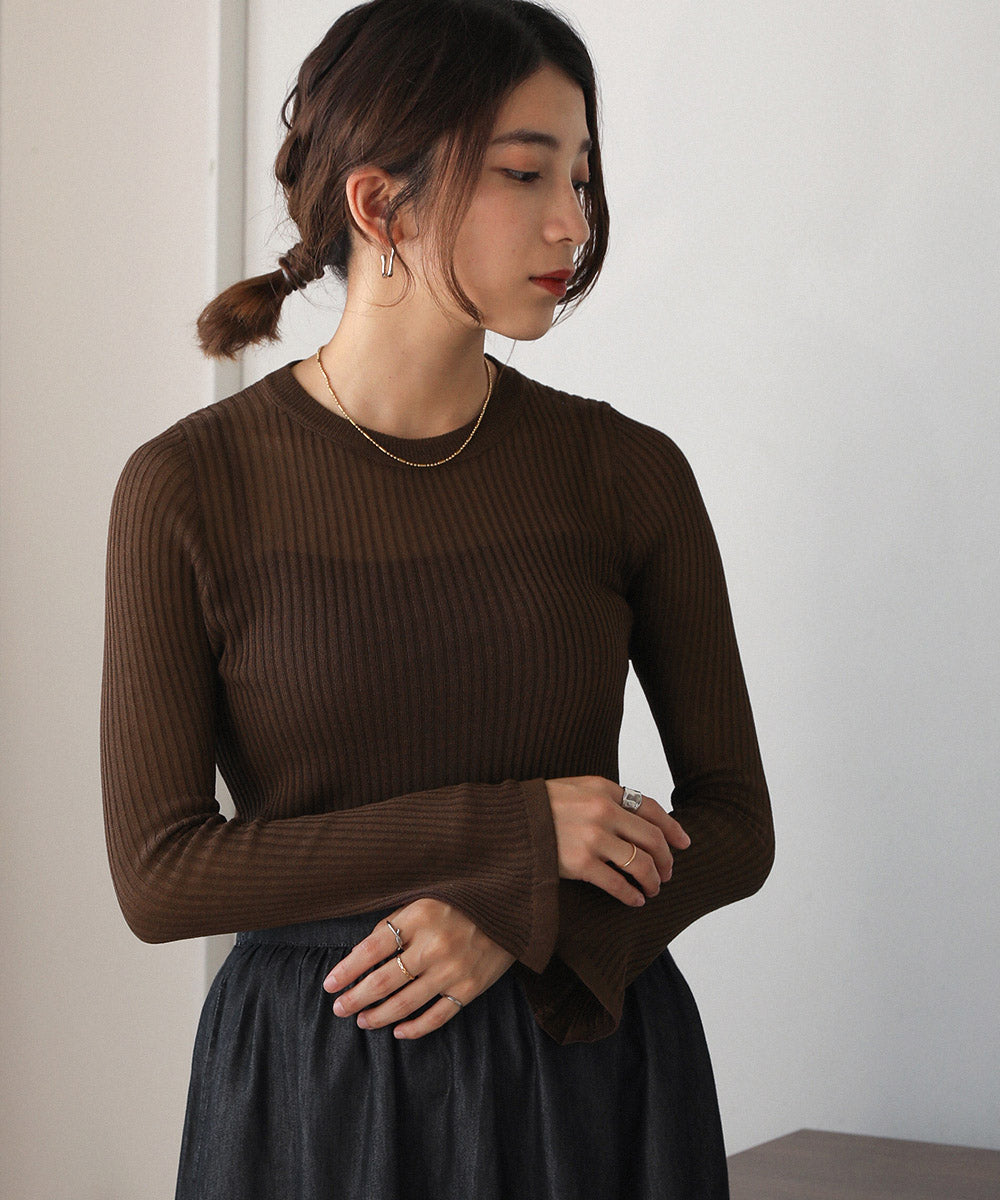 BouJeloud シアークルーネックプルオーバー