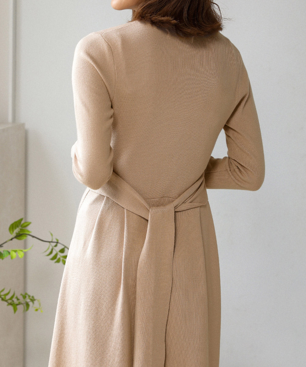 BouJeloud カシュクールニットワンピース