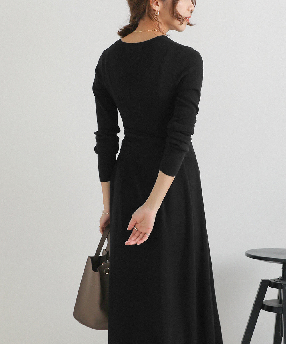 BouJeloud カシュクールニットワンピース