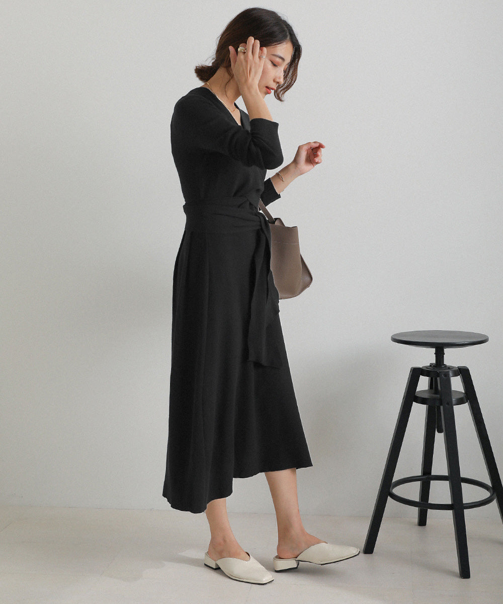 BouJeloud カシュクールニットワンピース