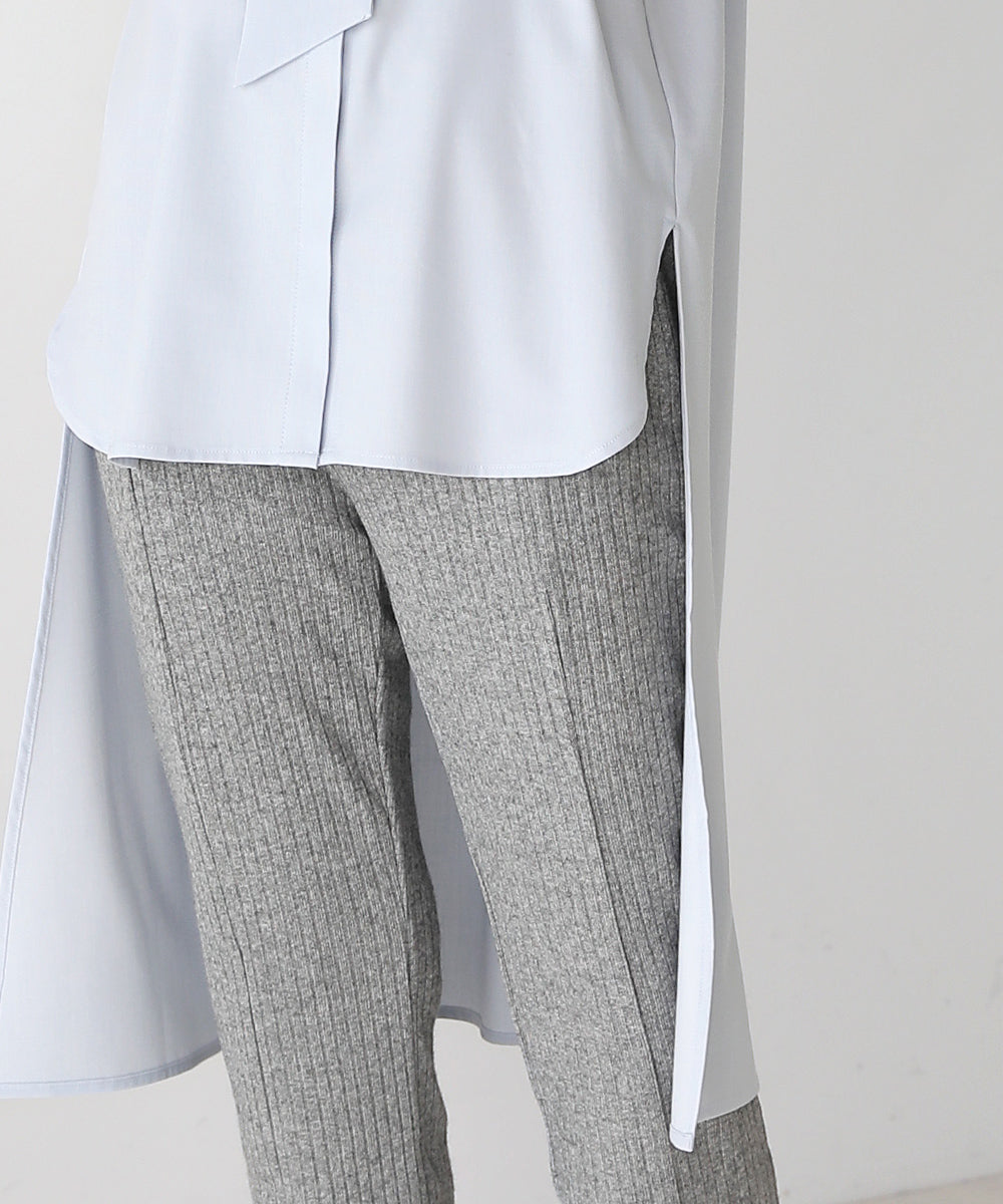 BouJeloud 美脚スリットリブパンツ
