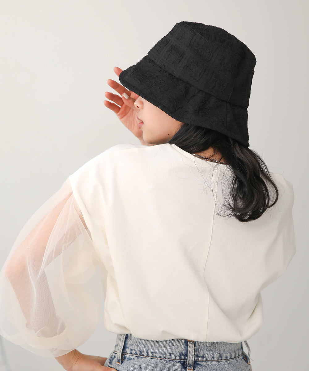 Bab ブロックチェックバケットハット