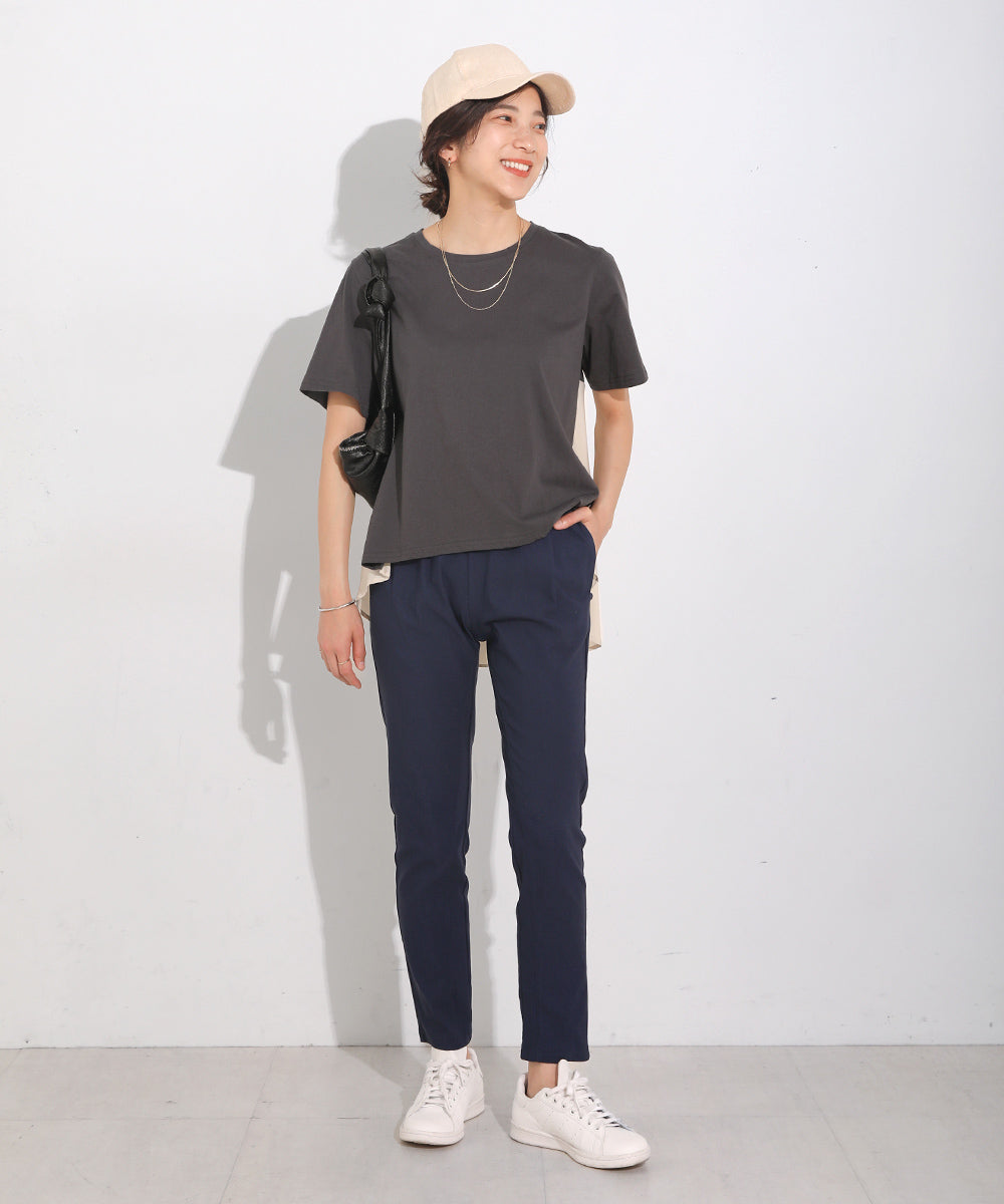 BouJeloud バックシャン異素材切り替えトップス