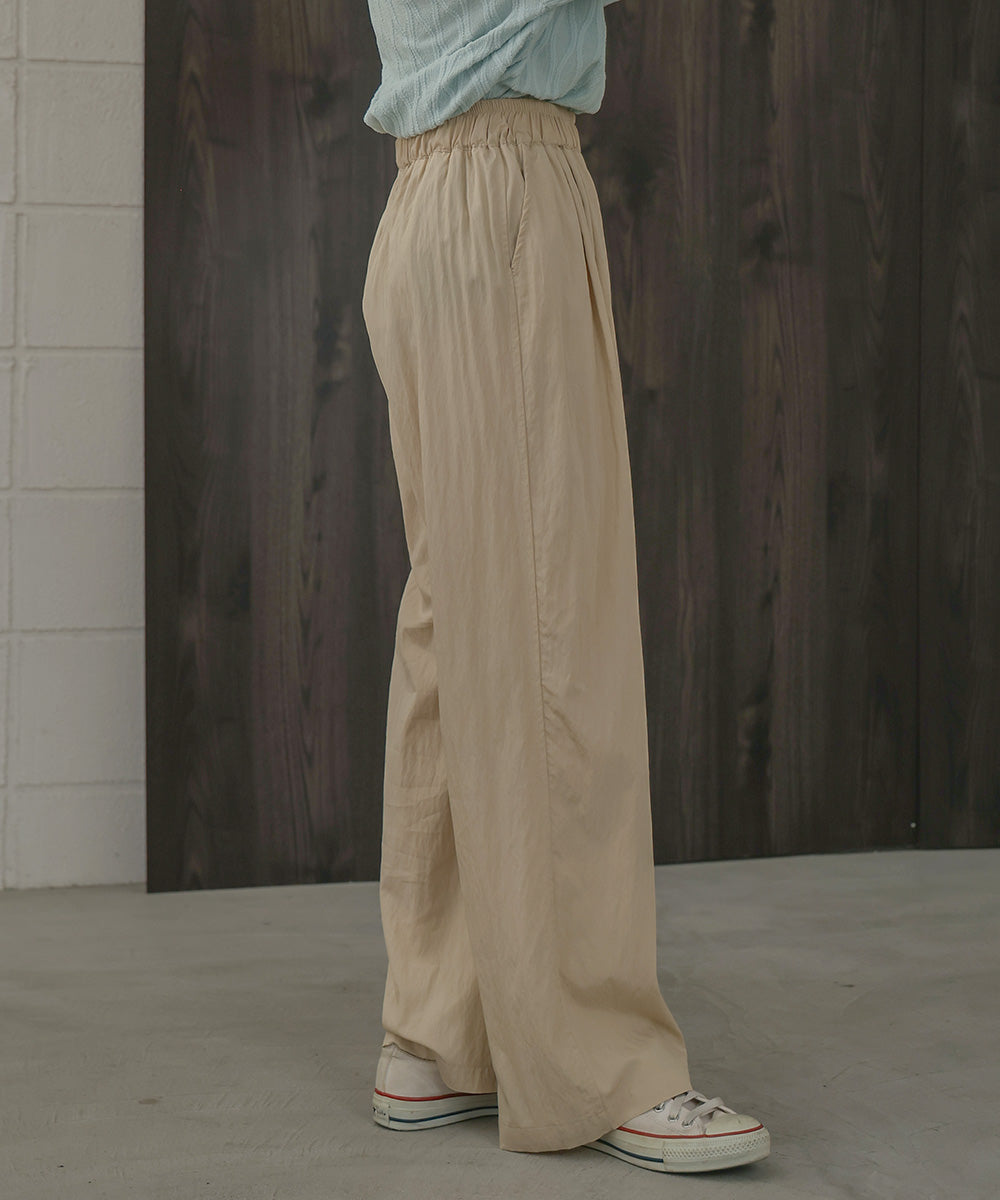 【サイズ展開あり】セミワイドナイロンパンツ