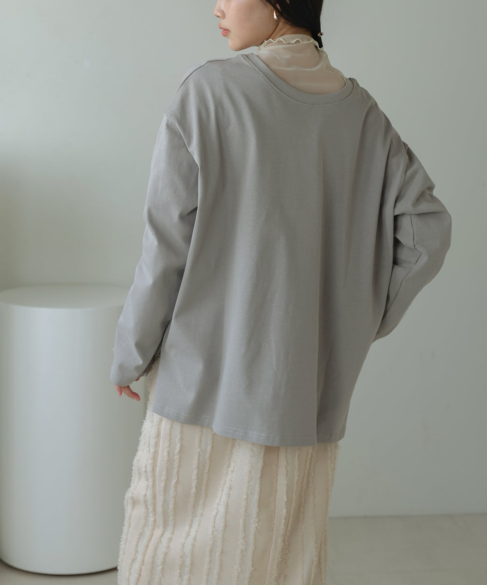 Bab ユニセックス前後2WAYフォトプリントT