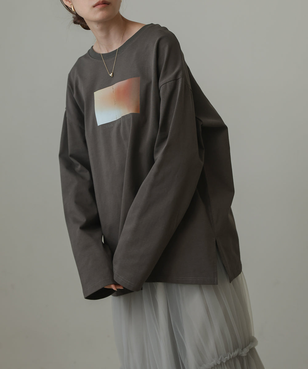 Bab ユニセックス前後2WAYフォトプリントT