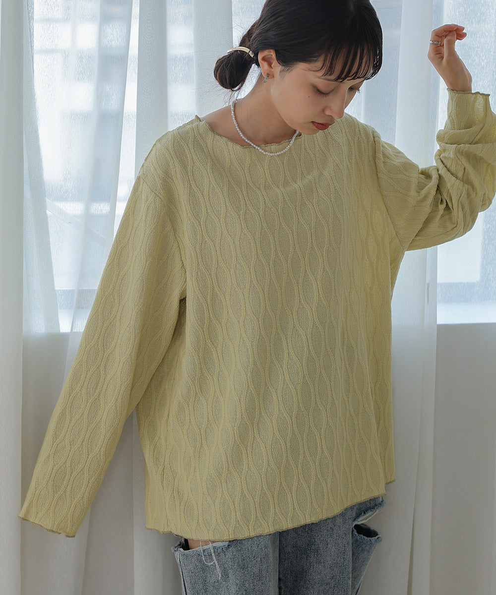 Bab ハニカムカットソー