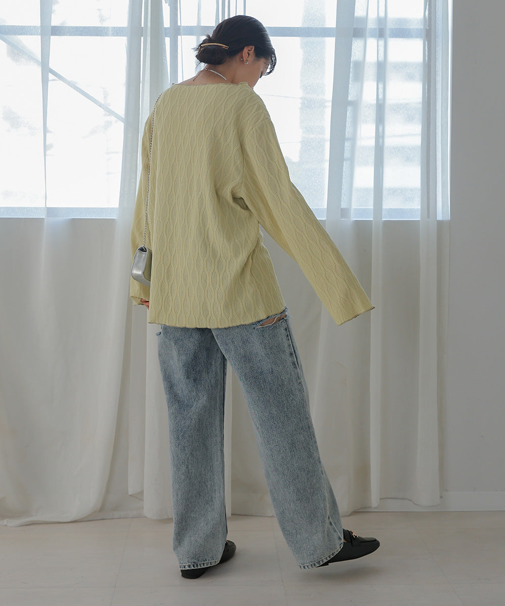 Bab ハニカムカットソー