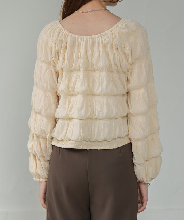 シャーリングトップス