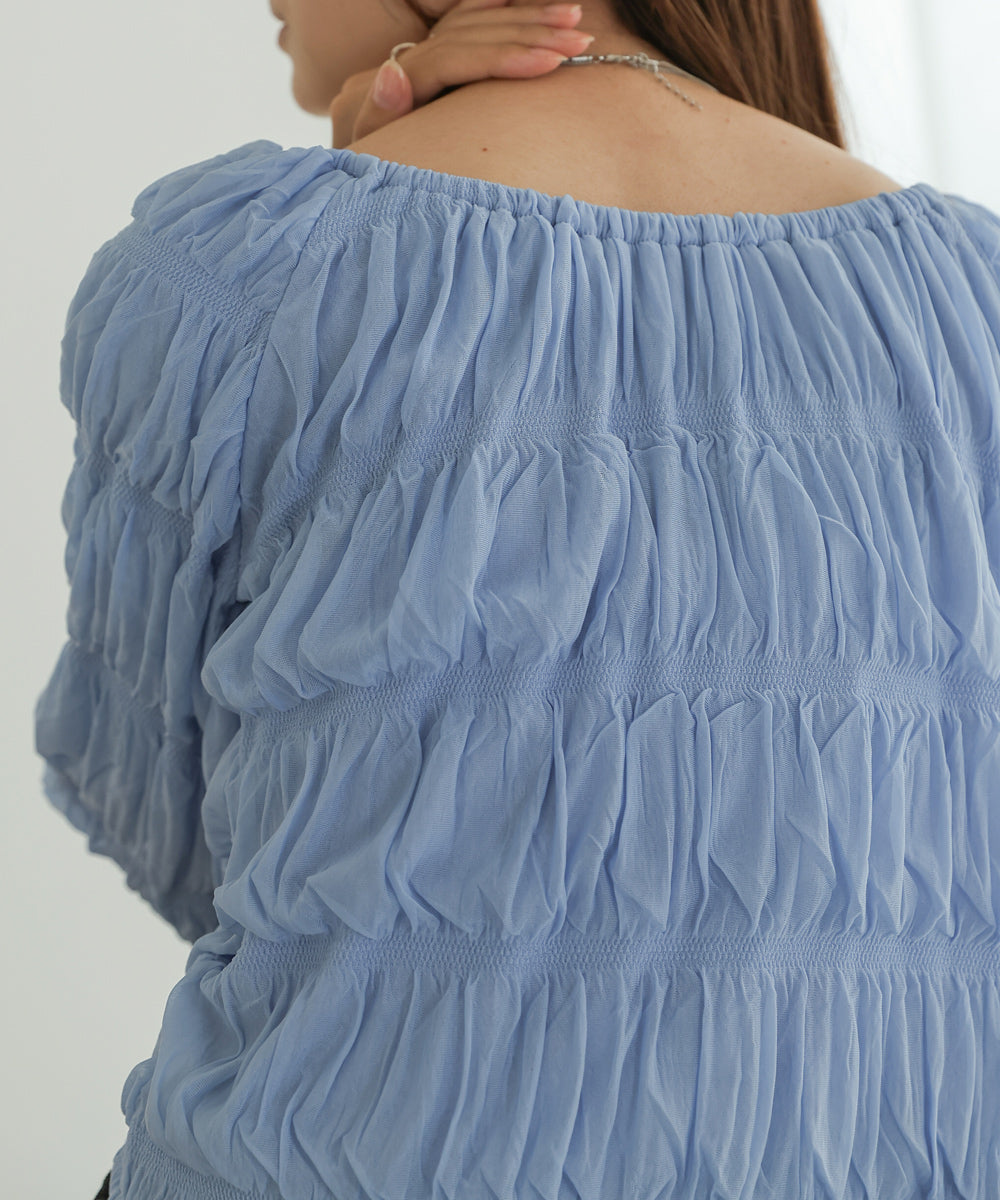 シャーリングトップス