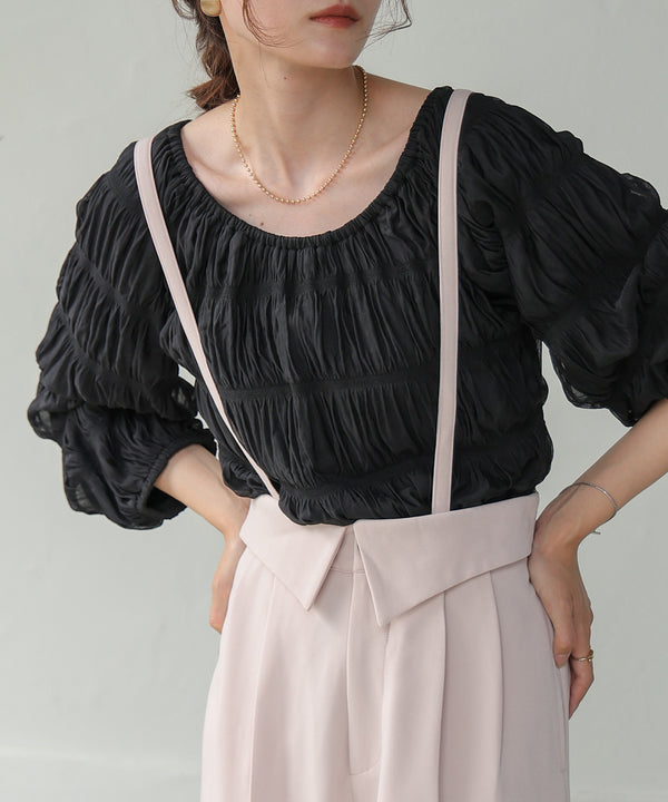 シャーリングトップス