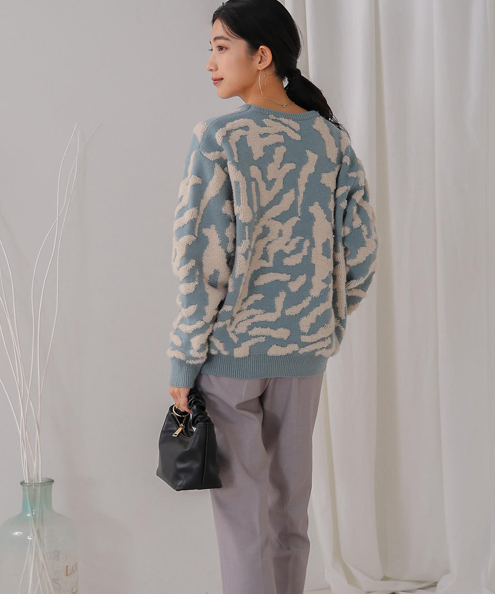 ゼブラ柄ニット