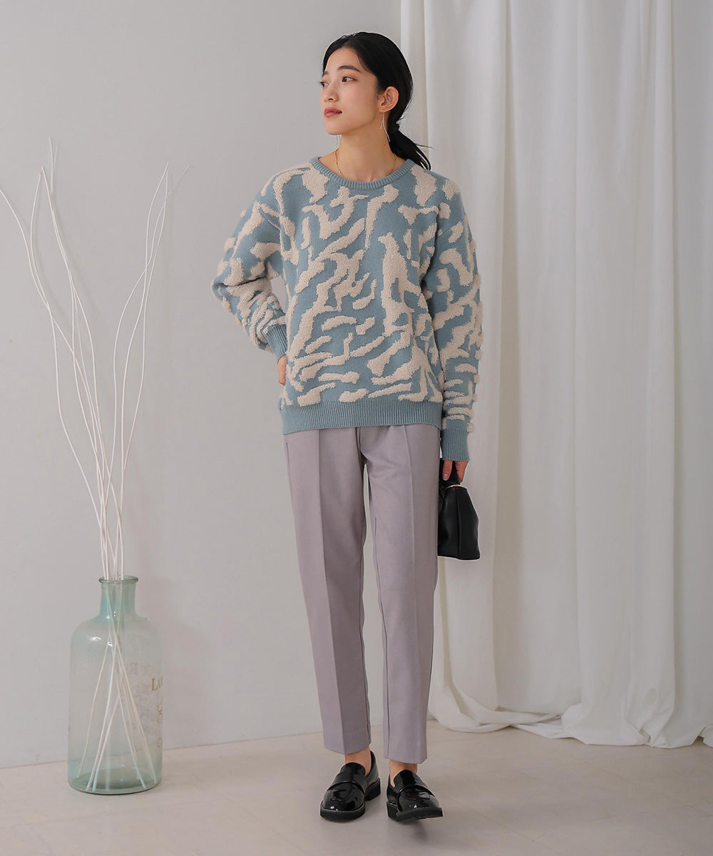 ゼブラ柄ニット