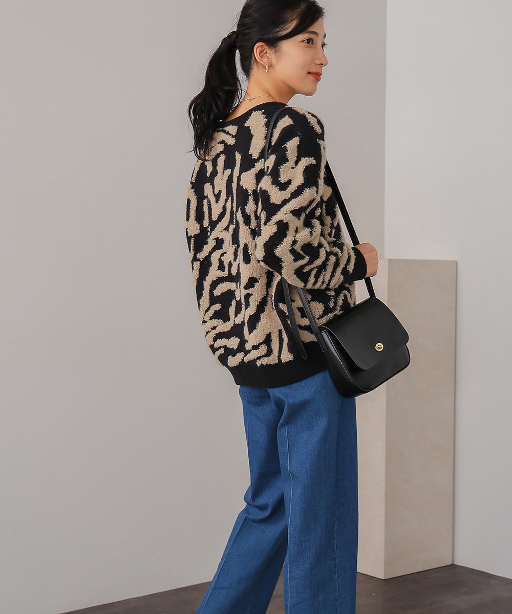 ゼブラ柄ニット