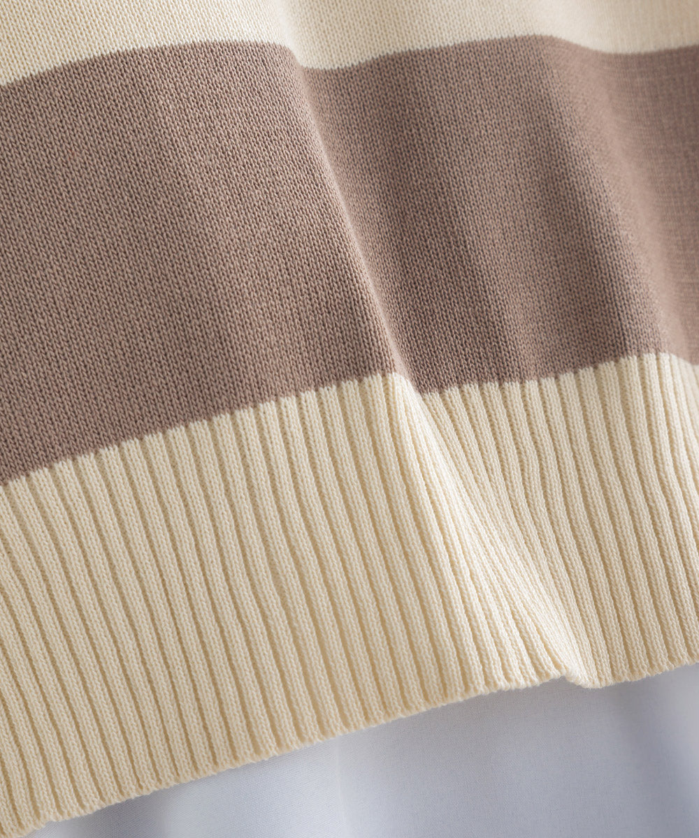 ニットベストセットブラウス