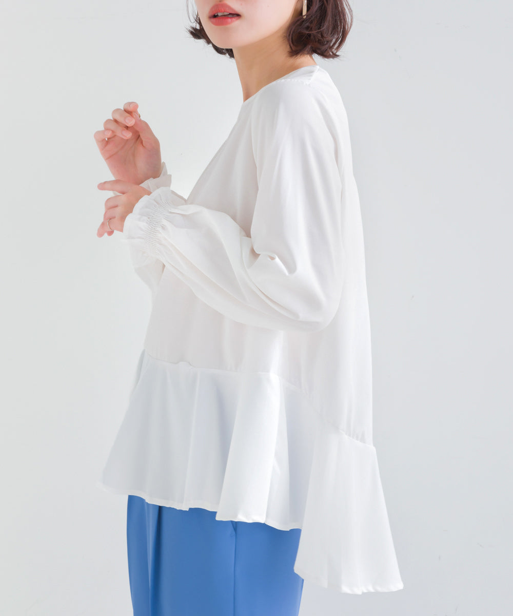 ニットベストセットブラウス