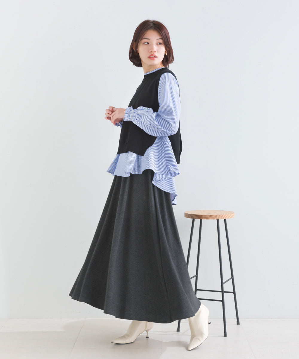 ニットベストセットブラウス