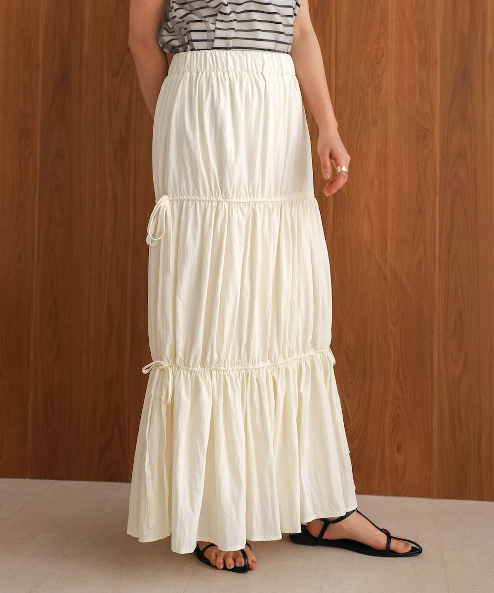 リボンティアードスカート