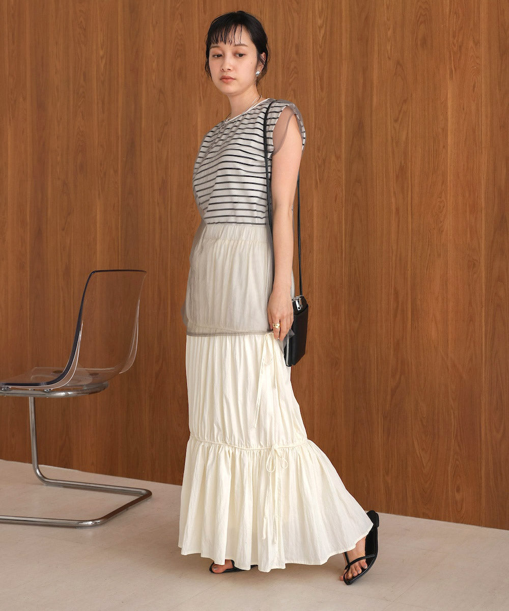 リボンティアードスカート