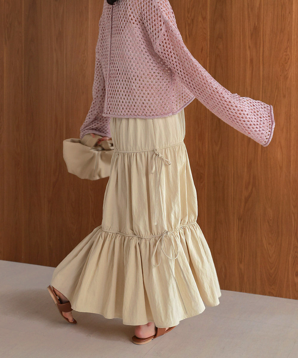 リボンティアードスカート