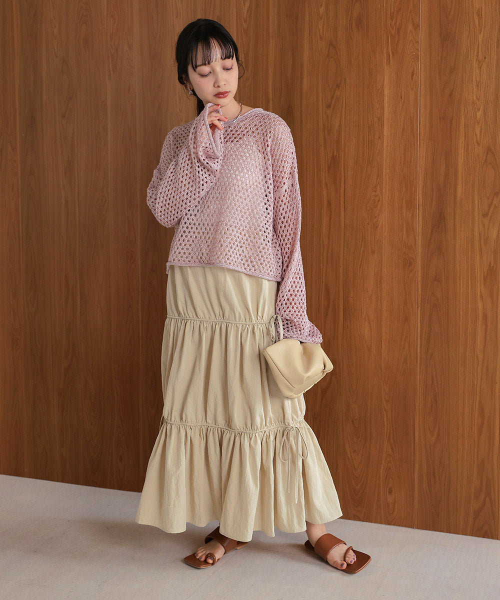 リボンティアードスカート