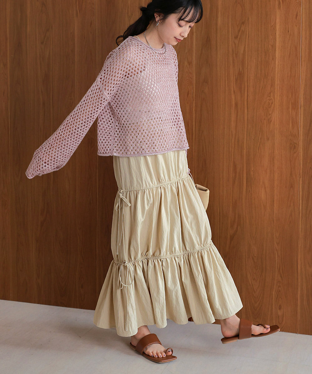 リボンティアードスカート