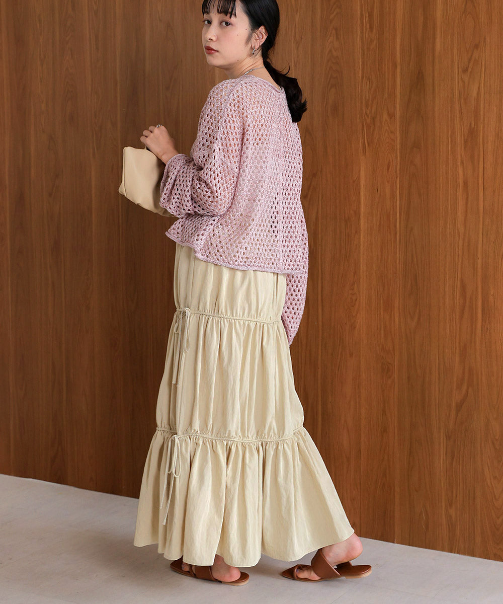 リボンティアードスカート