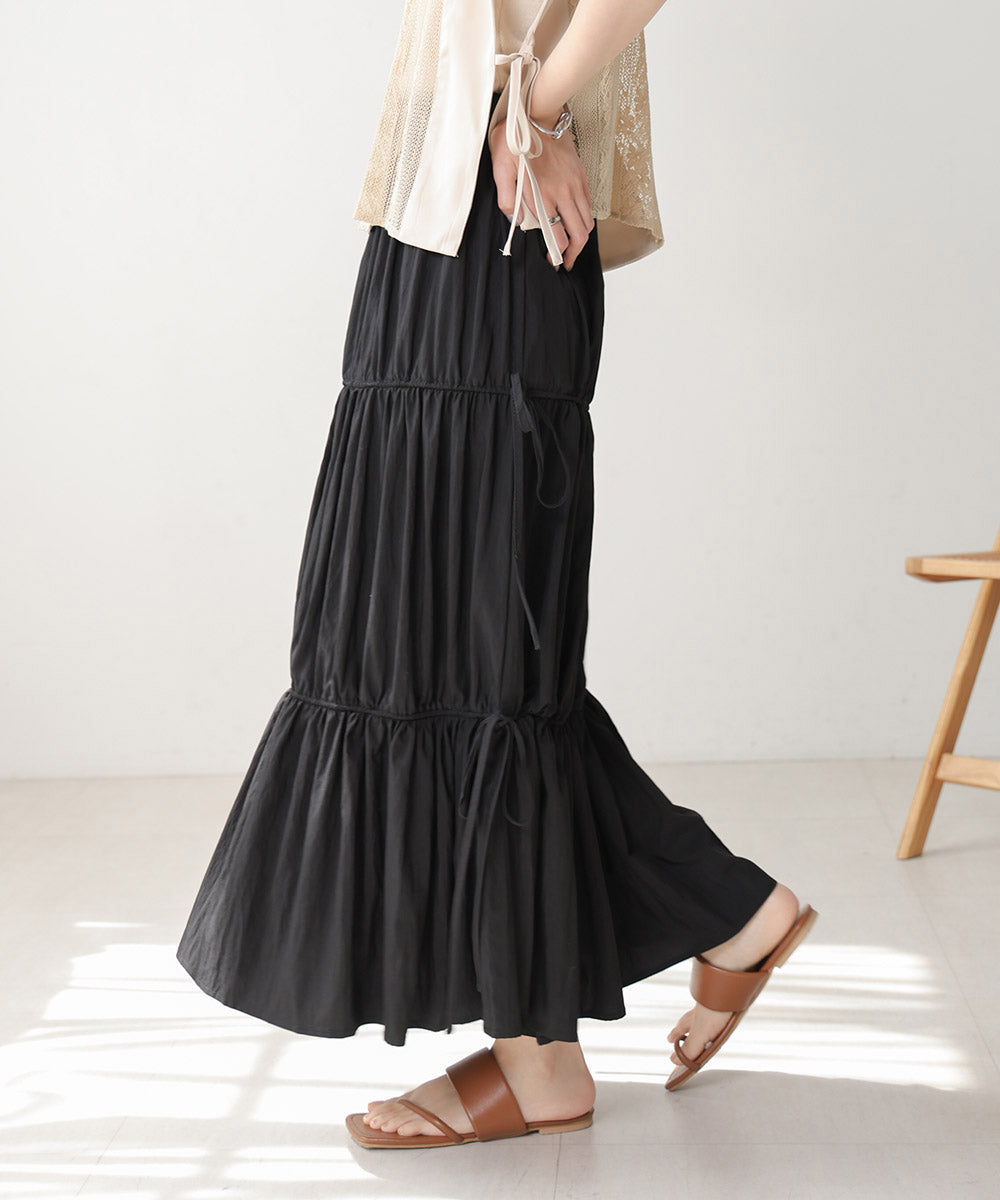 リボンティアードスカート