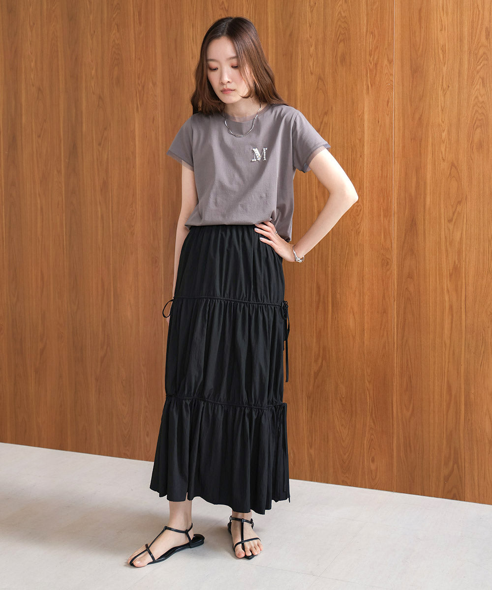 リボンティアードスカート