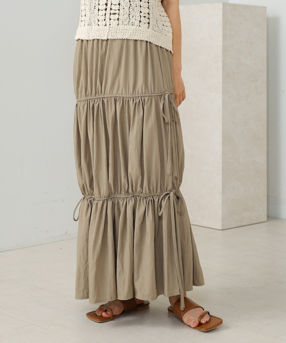 リボンティアードスカート