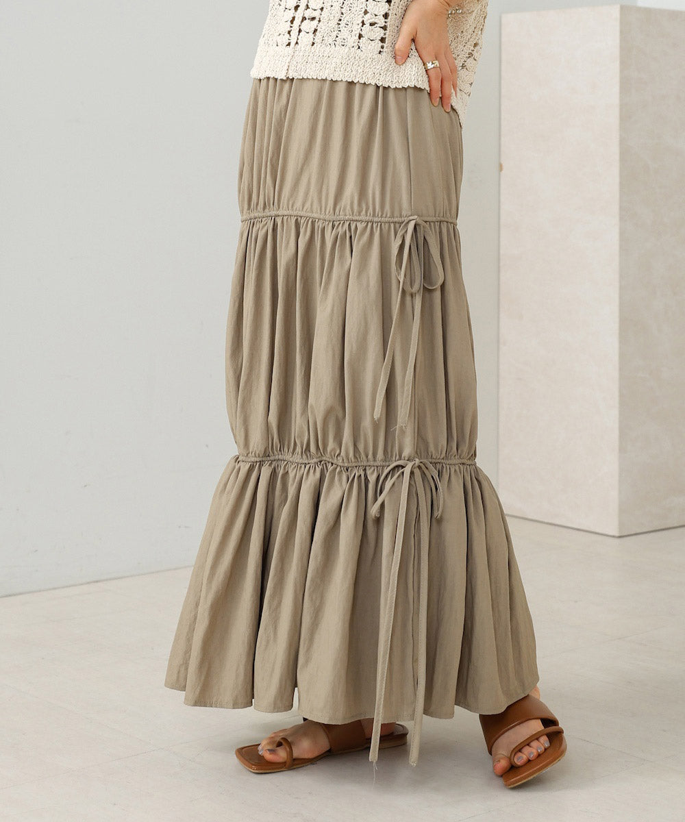 リボンティアードスカート